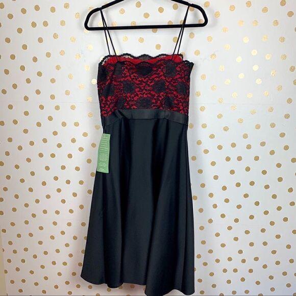 BETSY & Adam Lace A Line Cocktail Party Dress 10 - Picture 5 of 7